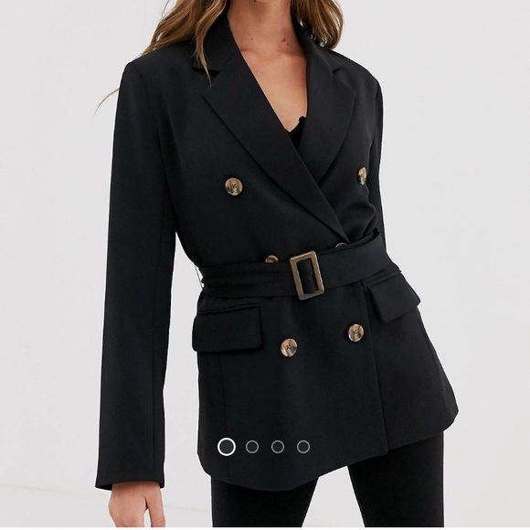 Pull&Bear Oversized Belted Jacket - Picture 2 of 14